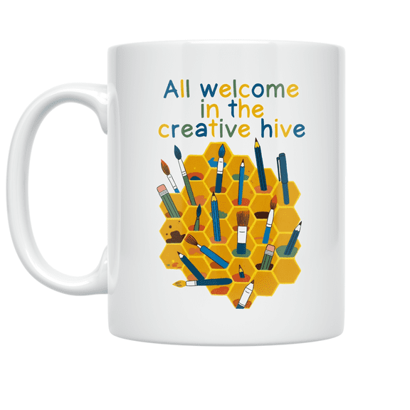 Creative Hive Design - Art Enthusiast - 11 oz Ceramic Coffee Mug