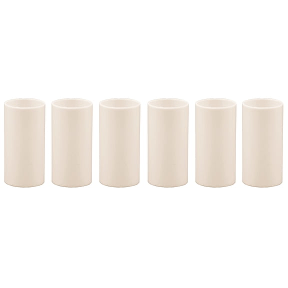 Creative Hobbies 1 3/4 Inch Tall Cream Plastic Candle Covers Sleeves Chandelier Socket Covers - Slip Over E12 Candelabra Base Sockets | 6 Pack