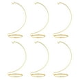 thumbnail image 1 of Creative Hobbies 10 Inch Tall Gold Metal Ornament Display Hanger Stands for Displaying Christmas Ornaments, Glass Terrariums, Etc.- Pack of 6 Stands, 1 of 5