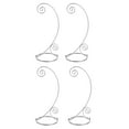 thumbnail image 1 of Creative Hobbies 10 Inch Tall Silver Plated Ornament Display Hanger Stands for Hanging Christmas Ornaments, Glass Terrariums, Etc - 4 Pack, 1 of 4