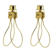 Creative Hobbies 2 Pack -Lamp Shade Light Bulb Clip Adapter Clip on with Shade Attaching Finial Top, Gold Color
