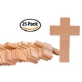thumbnail image 1 of Creative Hobbies 4.25 Inch High Unfinished Wooden Cross Shapes, Pack of 25, Ready to Paint or Decorate, 1 of 3