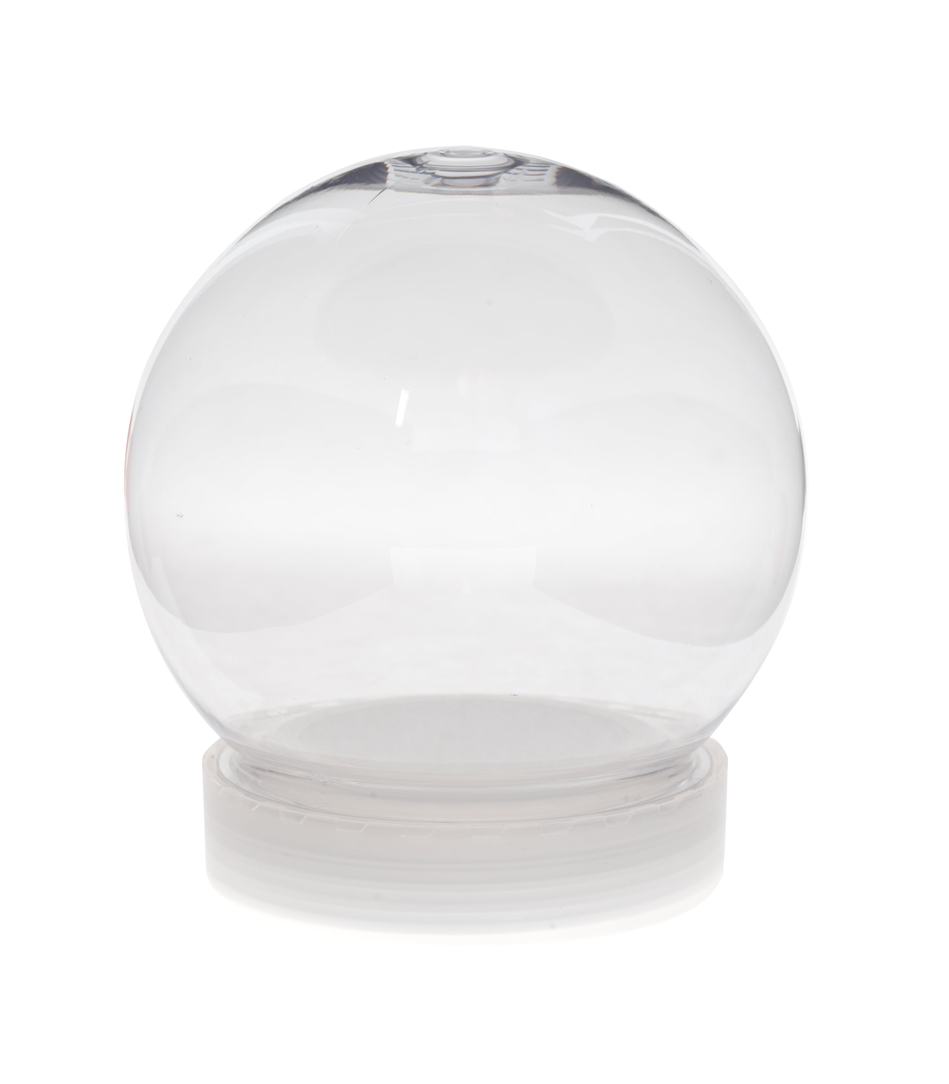Creative Hobbies 4 Inch DIY Clear Plastic Water Globe Snow Globe with Screw Off Cap Great for