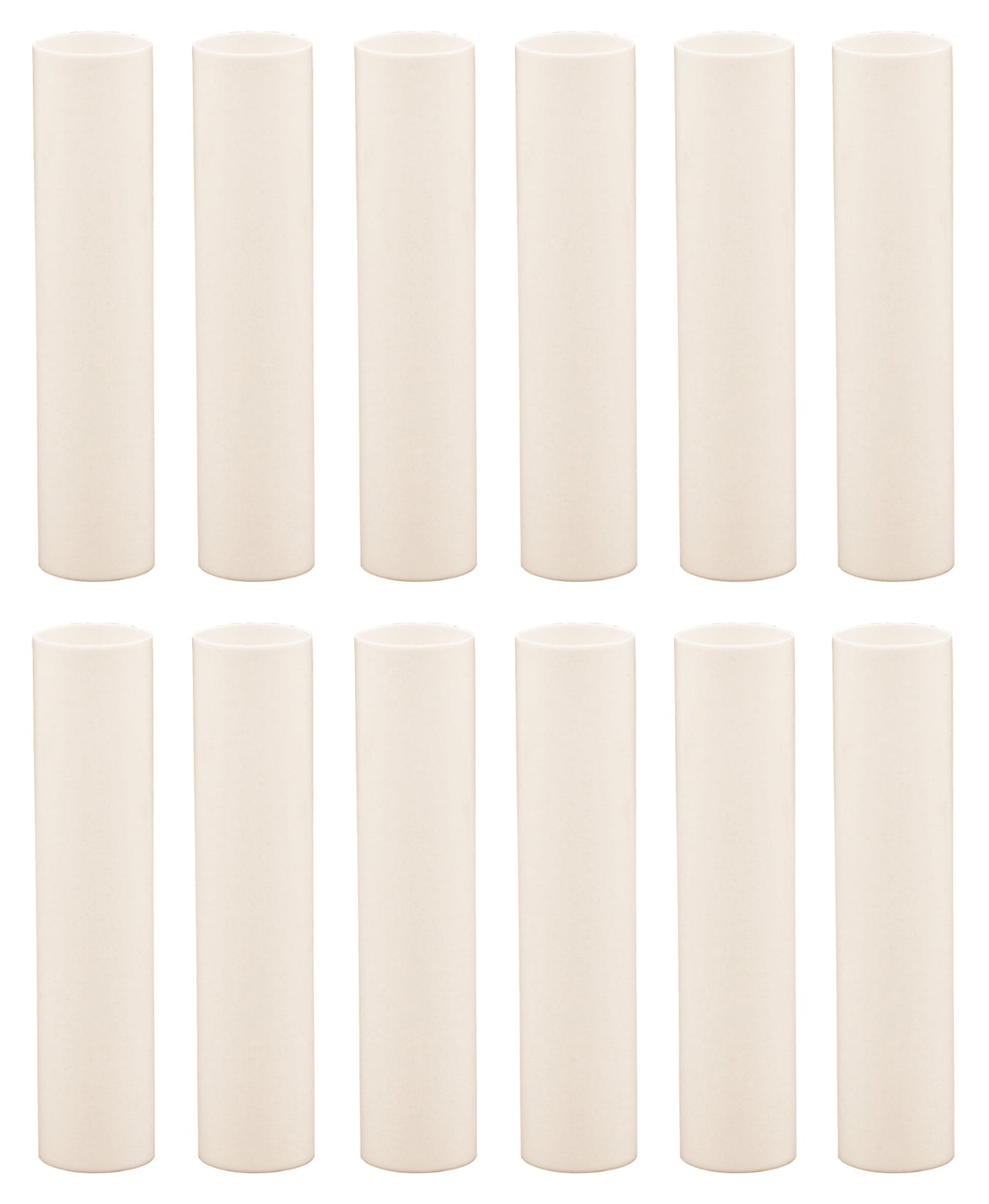 Creative Hobbies 4 Inch Tall Cream Plastic Candle Cover Sleeves Chandelier Socket Covers Pack