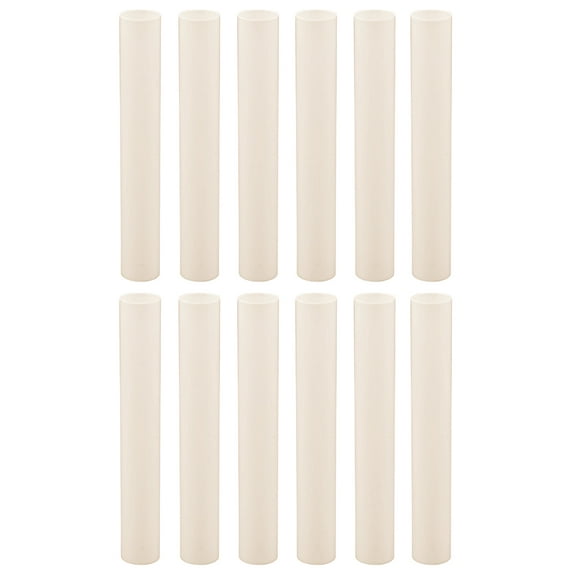 Creative Hobbies 6 Inch Tall Cream Plastic Candle Covers Sleeves Chandelier Socket Covers - Pack of 12 - Slip Over E12 Candelabra Base Sockets