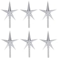 thumbnail image 1 of Creative Hobbies 6 Pack Clear Stars Ceramic Christmas Tree Lights Plastic Light Decorations - Replacement Parts Christmas Tree Ornaments (Clear), 1 of 2