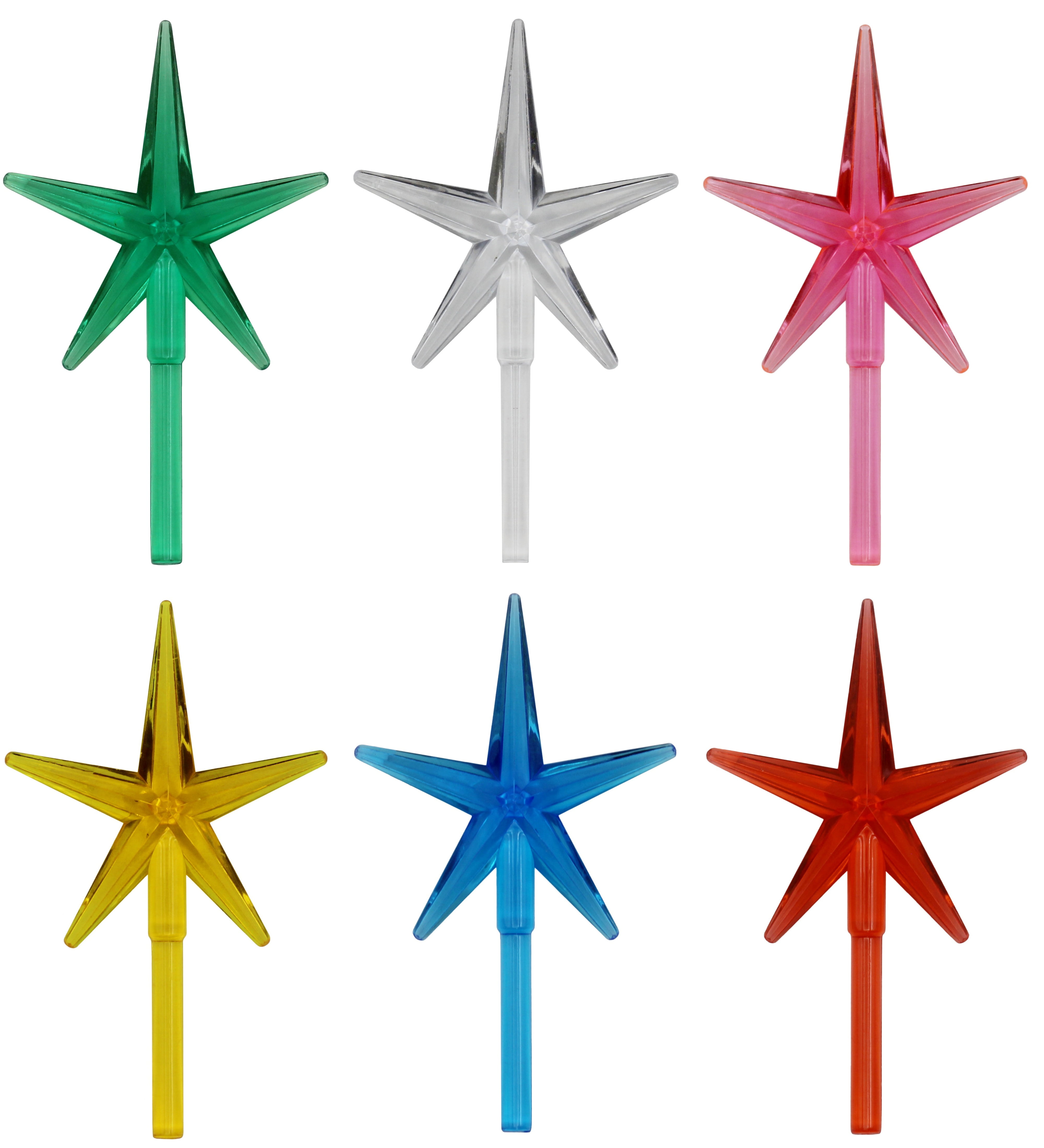 Customer reviews for Creative Hobbies 6 Pack Multicolor Stars Ceramic  Christmas Tree Lights Plastic Light Decorations - Replacement Parts Christmas  Tree Ornaments | Walmart.com, image size:4000x4398