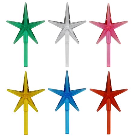 Creative Hobbies 6 Pack Multicolor Stars Ceramic Christmas Tree Lights Plastic Light Decorations - Replacement Parts Christmas Tree Ornaments price history and forecast - Creative Hobbies Does not apply