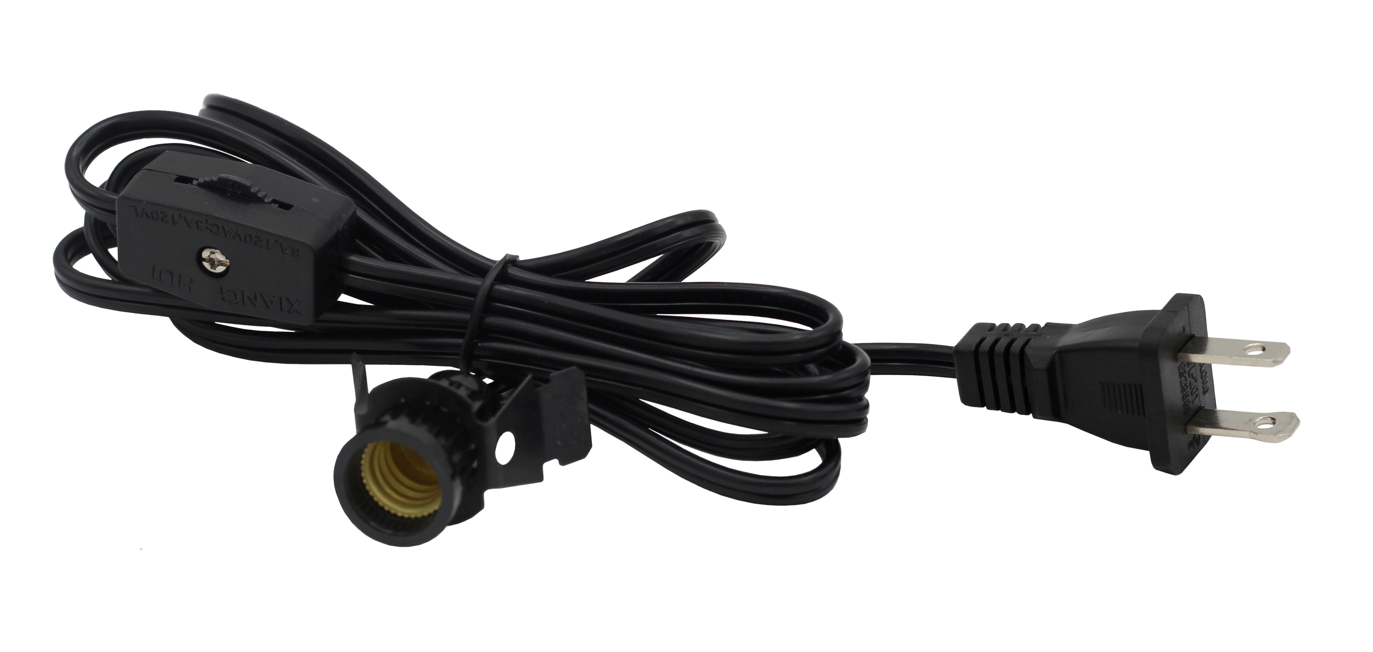Creative Hobbies 708N3 Single Light Replacement Clip in Lamp Cord for
