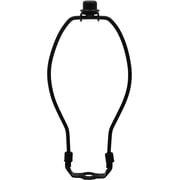 Creative Hobbies® 8 Inch Lamp Harp Kit - Regular Weight | Harp, Finial and Harp Base Set for Table and Floor Lamps (Blac