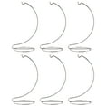 thumbnail image 1 of Creative Hobbies 8 Inch Tall Bright Silver Chrome Ornament Display Stand Hanger Holder, Pack of 6, 1 of 7