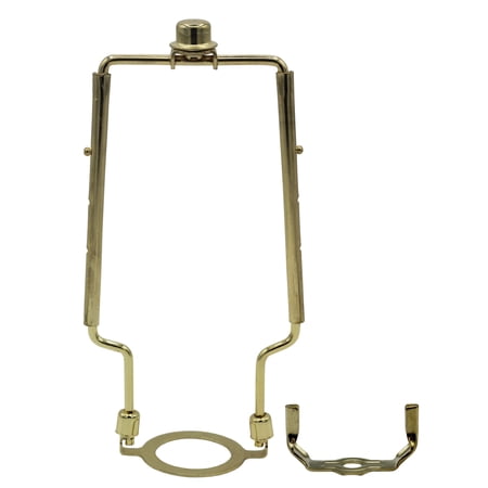 Creative Hobbies Adjustable Lamp Harp 8" 9" 10" Includes Regular Base and Uno Base and Finial (Gold)