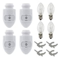 thumbnail image 1 of Creative Hobbies Auto On Sensor Plug in Night Light Module Includes 4 Bulbs and 4 Metal Clips, Great for Making Your Own Decorative Night Lights, Pack of 4, 1 of 4
