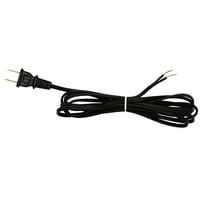 Creative Hobbies Black Lamp Cord, 8 Foot Long, Replacement Lamp Cord Lamp Repair Part, 18/2 SPT-1 Wire, UL Listed - 1 Pack