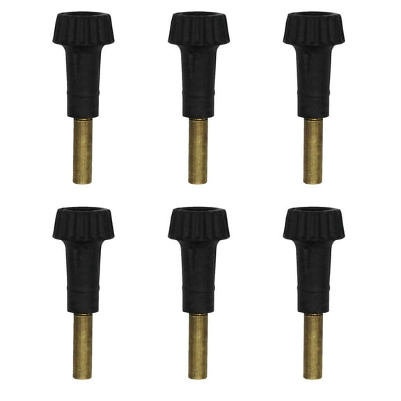 Creative Hobbies Black Lamp Socket Knob with 1/2" Brass Extenders | 6 Pack