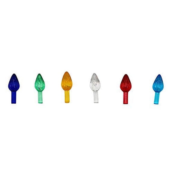 Creative Hobbies Ceramic Christmas Tree Replacement Lights, Small Twist Light Ornaments, Multi Colors, 144 Piece Pack
