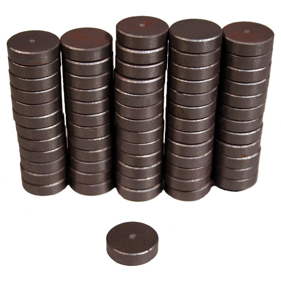 Creative Hobbies Ceramic Industrial Magnets -11/16 Inch (.709) Round Disc - Ferrite Magnets Bulk 100 piece