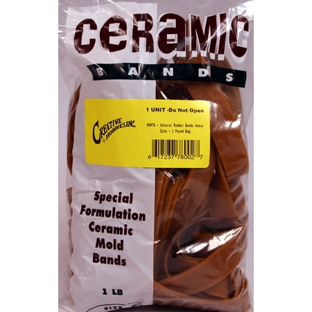 Creative Hobbies Ceramic Mold Rubber Bands, Special Heavy Duty Formulation, 1 Pound Bag - 9 Inch Size