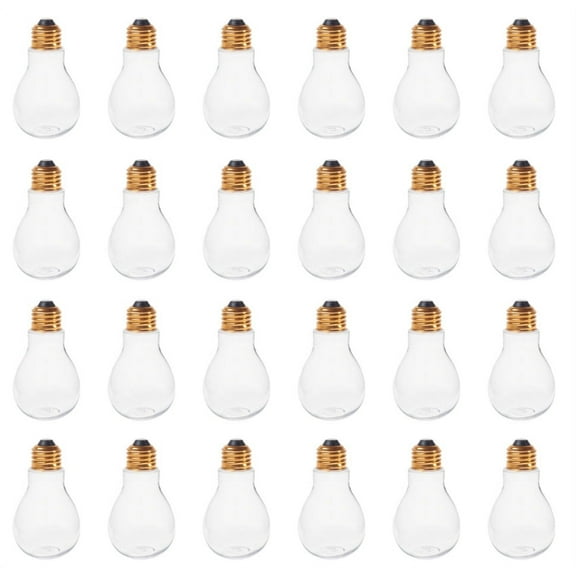 Creative Hobbies Clear Fillable Plastic Light Bulbs DIY Crafts, Party Favors & Wedding Decor Standable Design | 288 Pieces