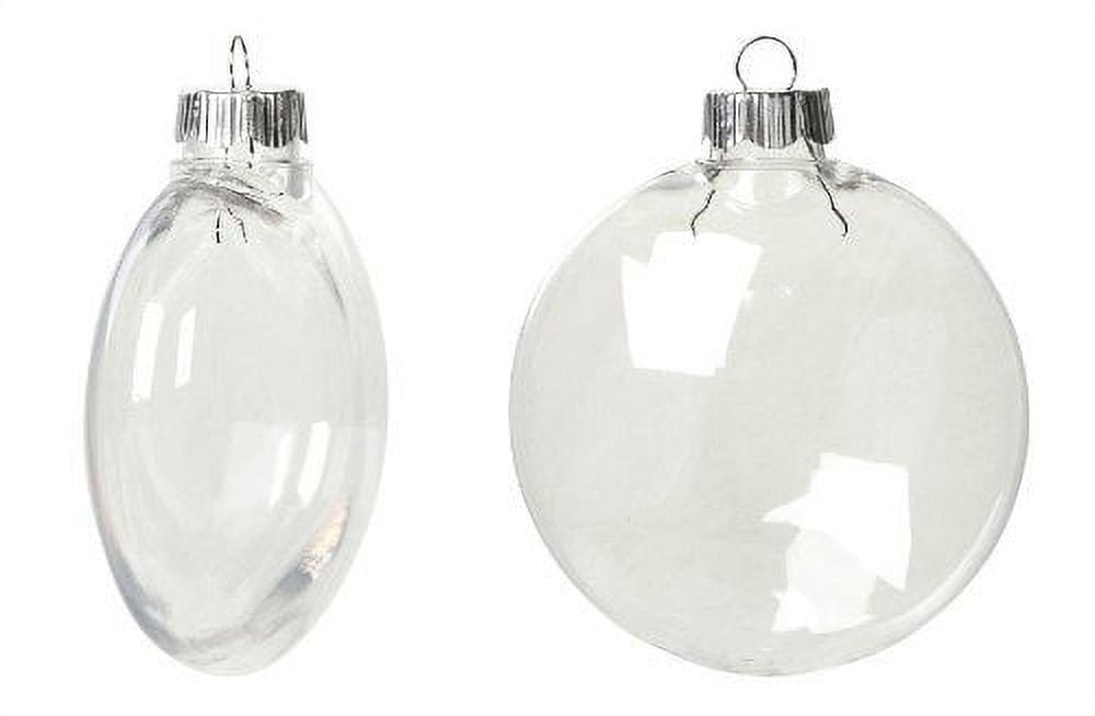 Clear Plastic Ornaments: 100mm Disc Christmas Ornament