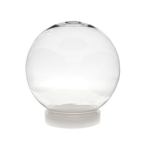 Creative Hobbies Clear Plastic Water Snow Globe, with Screw Off Cap