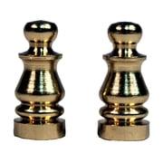 Creative Hobbies  ELY505 Solid Brass Finial for Lamp Shades 1 Inch Tall, Brass Plated -Pack of 2