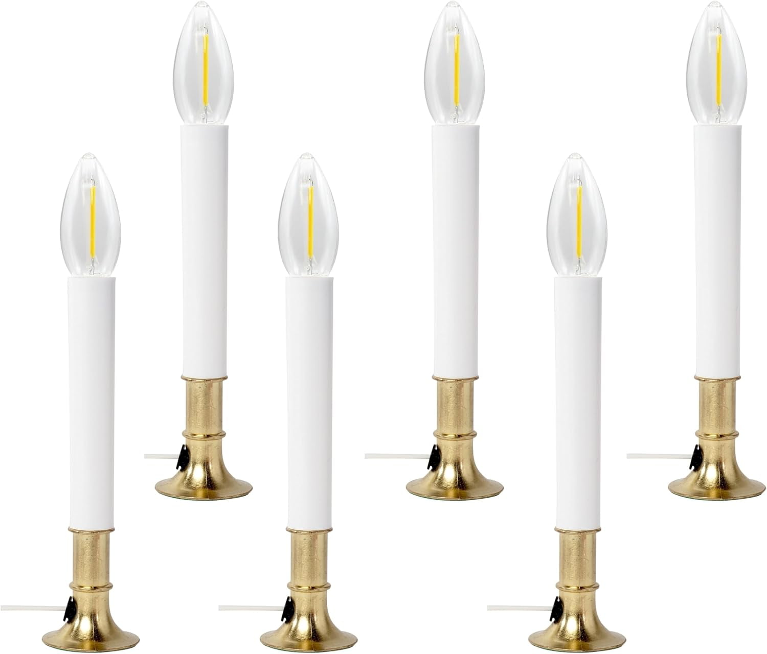 Creative Hobbies Electric Window Candle Lamp with LED Bulb, On/Off ...