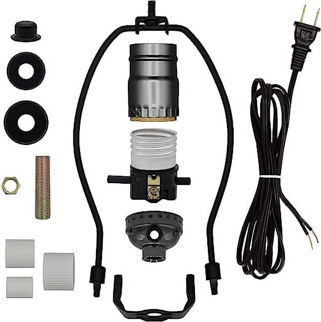 Black Glass Bottle Lamp Kit with Edison Screw Base