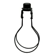 Creative Hobbies Lamp Shade Light Bulb Clip Adapter Clip on with Shade Attaching Finial Top, Black Color | 1 Pack