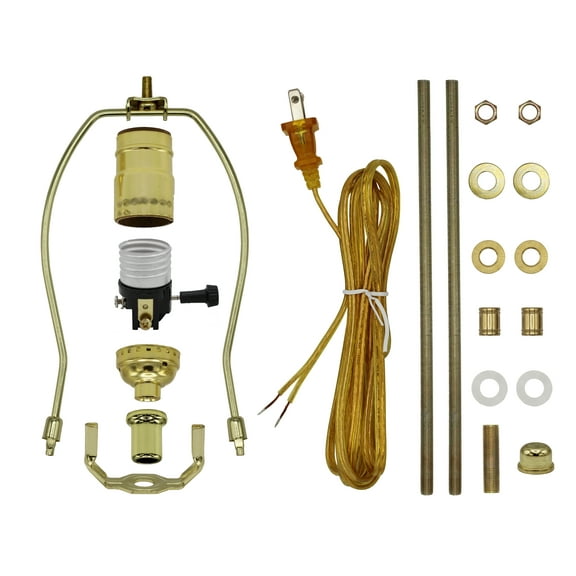 Creative Hobbies ML94KIT Premium Lamp Kit with All Parts for DIY Lamp Design or Repair (Gold)