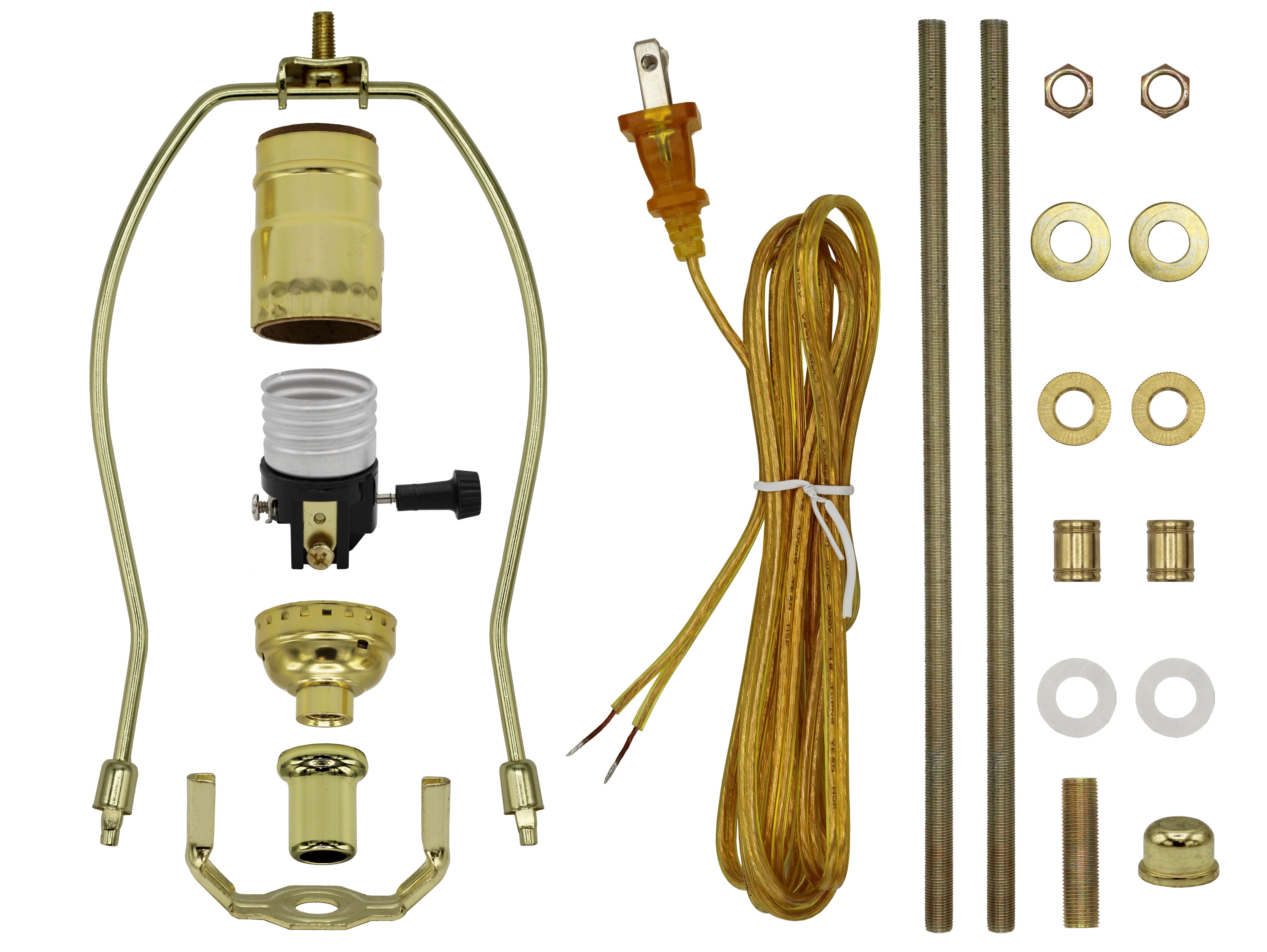 Creative Hobbies, DIY Lamp Kit, ML94KIT, Gold, All Parts Included ...