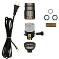 thumbnail image 1 of Creative Hobbies Make a Lamp | Repair or Rewiring Kit - 8 Foot Black Power Cord and Dark Grey Metallic 3 Way Socket with All Essential, 1 of 1