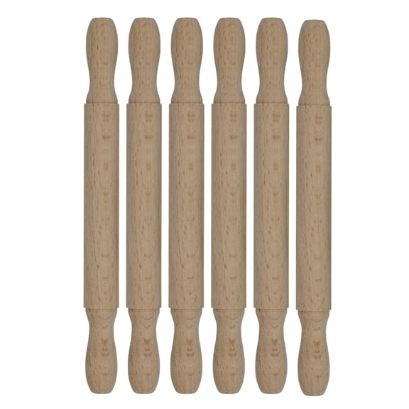 Creative Hobbies Mini Wooden Rolling Pin, Perfect for Clay, Playdoh, Kids Crafts, Pizza Parties and Rustic Country Themes (5 Inch)