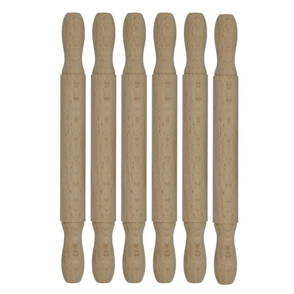Creative Hobbies Mini Wooden Rolling Pin, Perfect for Clay, Playdoh, Kids Crafts, Pizza Parties and Rustic Country Themes (5 Inch)