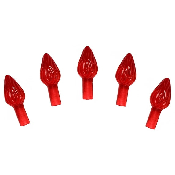 Creative Hobbies Plastic Lites for Ceramic Christmas Trees, Medium Twist Light Ornaments, Red Color, 144 Piece Pack