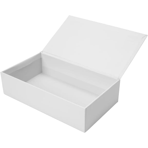 Creative Hobbies Ready to Decorate White Paperboard Box with Hinged Lid, 8.5 x 5 x 2.25 Inches | Bulk Pack of 24