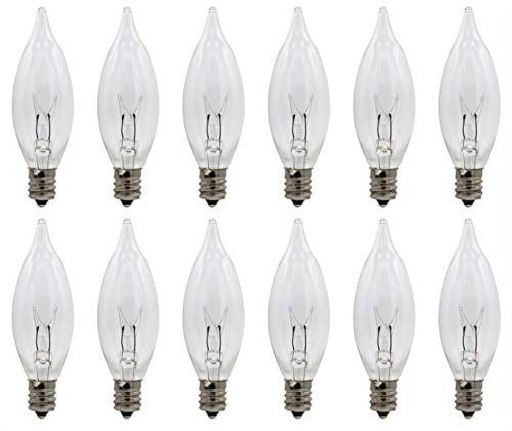 Creative Hobbies® 12 Pack 7 Watt Replacement Bulbs for Electric Candle ...
