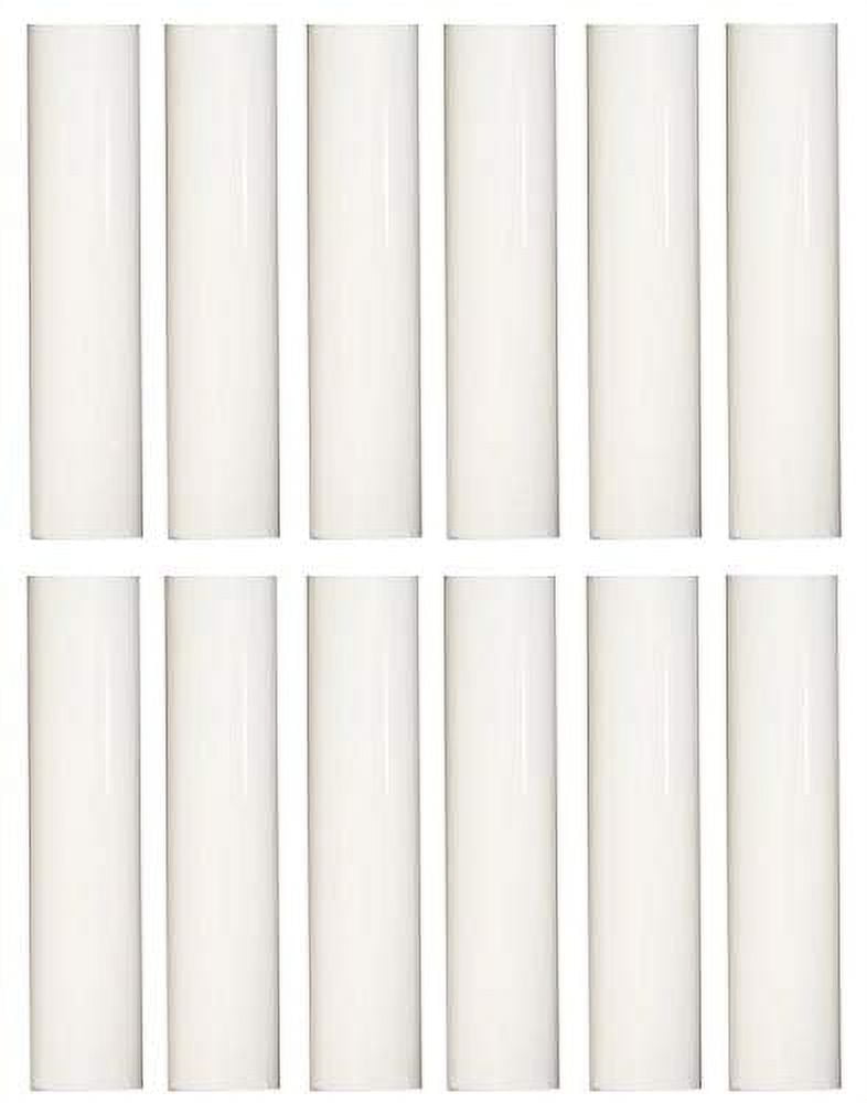 Creative Hobbies Set of 12, 3 Inch Tall White Plastic Candle Covers