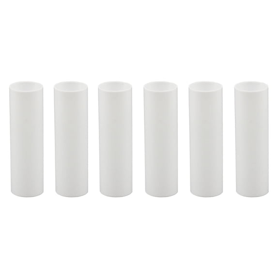 Creative Hobbies 3" White Plastic Candle Covers Sleeves Chandelier Socket Covers ~ 3 Inch Candelabra Base | Set of 6
