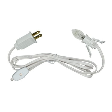 Creative Hobbies Single Light Replacement Clip In Lamp Cord for Christmas Village House Includes Clear Light Bulb