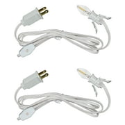 Creative Hobbies Single Light Replacement Clip in Lamp Cord for Christmas Village House Includes LED Light Bulb | 2 Pack