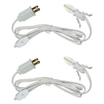 Creative Hobbies Single Light Replacement Clip in Lamp Cord for Christmas Village House Includes LED Light Bulb | 2 Pack
