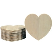 Creative Hobbies® Unfinished Wood Heart Cutout Shapes, Ready to Paint or Decorate Embellishments, 3.5 Inch Wide | Pack of 24