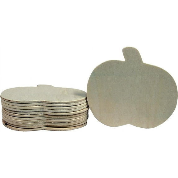 Creative Hobbies Unfinished Wood Pumpkin Cutout Shapes, Ready to Paint or Decorate, 3.5 Inch Wide | 12 Pack
