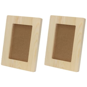 Creative Hobbies Unfinished Wood Sanded Curve Picture Frame, Paint or Decorate – Fits 4″ × 6″ Photos, Minimalist DIY Display for Tabletop or Wall | 2 Pack