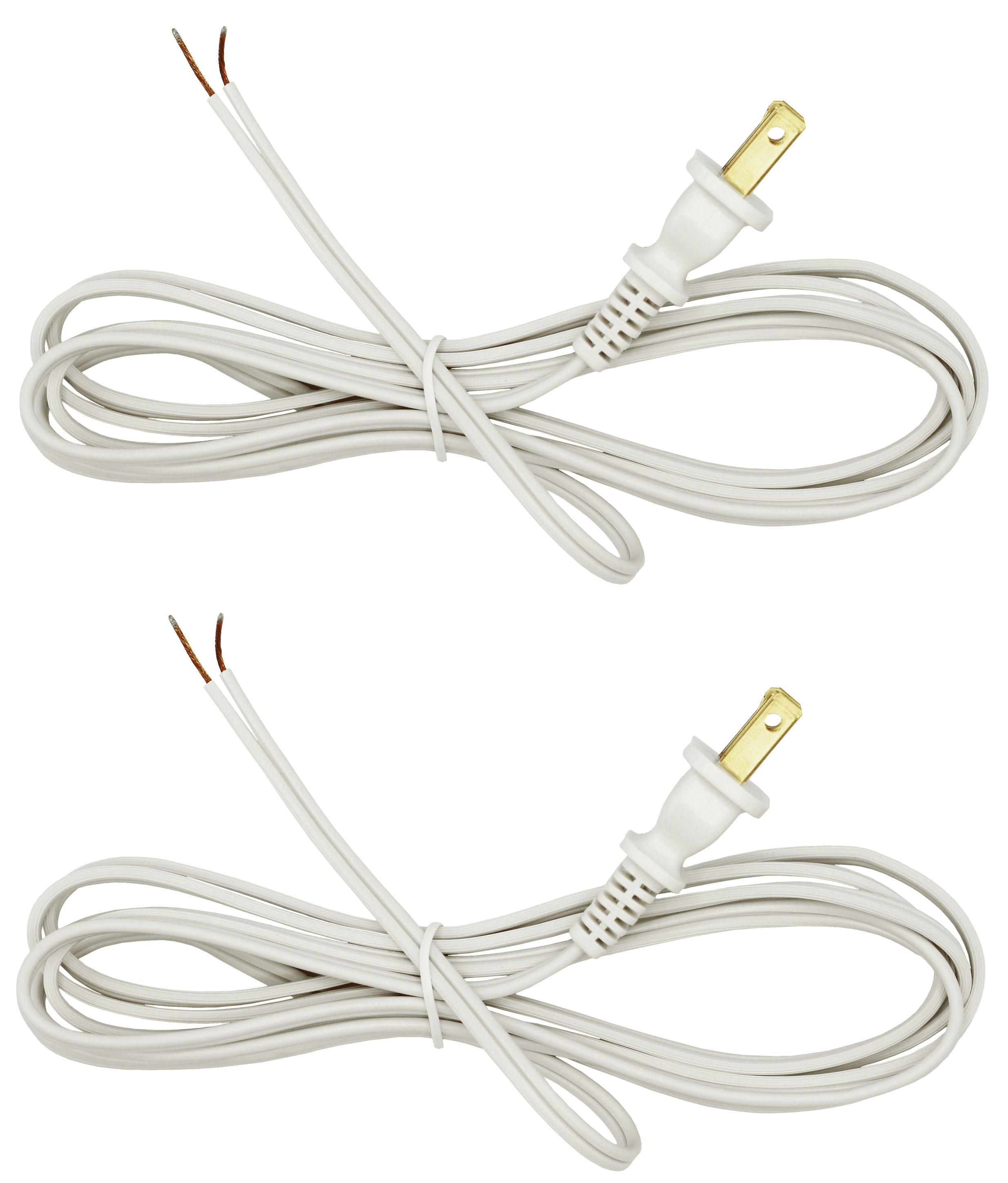 Creative Hobbies White Lamp Cord, 8ft, 18/2 SPT-1 Wire, UL Listed ...