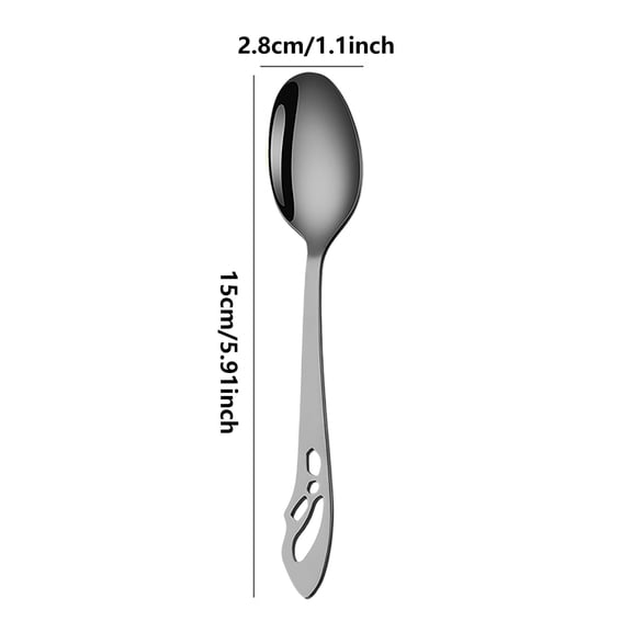 Creative Hollow Stainless Steel Dessert Spoon, Ice Cream Pudding Cake Server, Multi-Color Option Table Decor Spoon, Elegant Modern Design Rust-Resistant Durable, Easy Clean Party Gathering Tableware