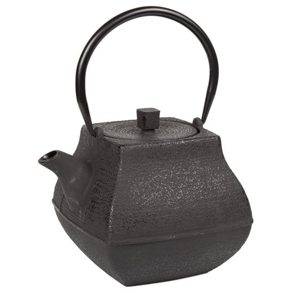 Creative Home Kyusu 47 Oz Black Cast Iron Teapot with Removable Infuser