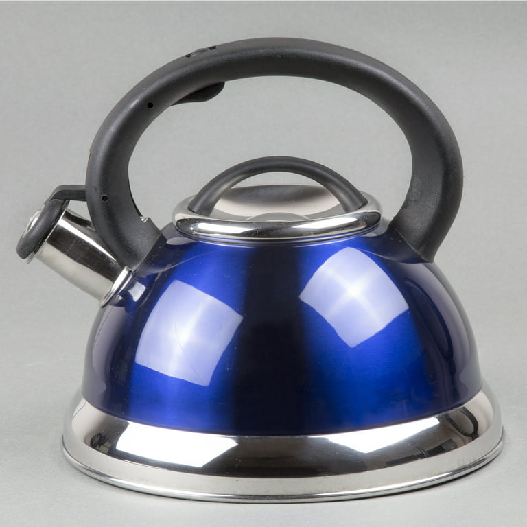 Creative Home Alexa 3.0 qt. Stainless Steel Whistling Tea Kettle, Metallic Blue