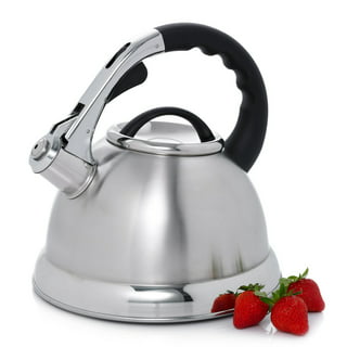 1 Qt. Nobili-Tea Stainless Steel Tea Kettle with Removable Infuser Basket –  Creative Home